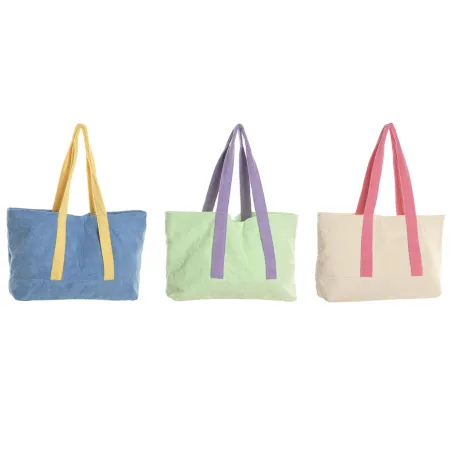 Sieviešu Rokassoma Home ESPRIT Zils Balts Zaļš 67 X 14 X 36 CM (3 gb.)